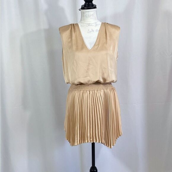 Ramy Brook Rori Satin Pleated Minidress size S - Picture 5 of 12